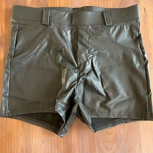 4 for $20 NWOT Faux Leather Booty Shorts - Black - S